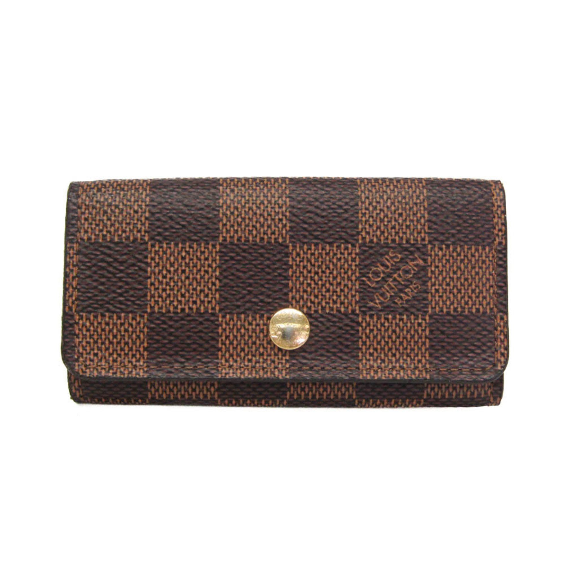 Louis Vuitton Louis Vuitton Damier 4 Key Holder N62631 Men,Women Damier Canvas Key Case Brown Size ONE SIZE - 1 Thumbnail