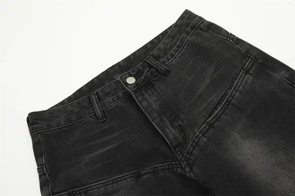 VIBE Men's street style washed distressed straight loose jeans Size US 32 / EU 48 - 3 Thumbnail