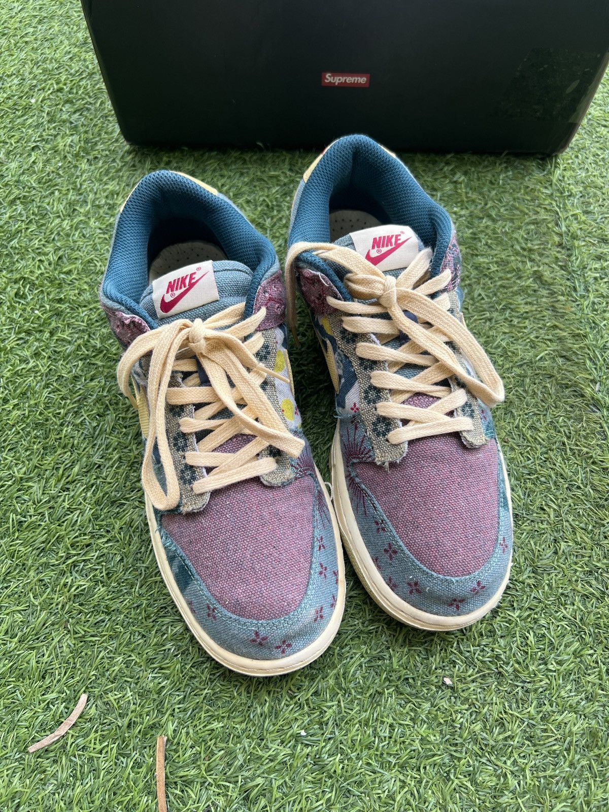 Nike 🍋Nike Dunk Low 'Community Garden' CZ9747-900 Size US 8 / EU 41 - 4 Thumbnail