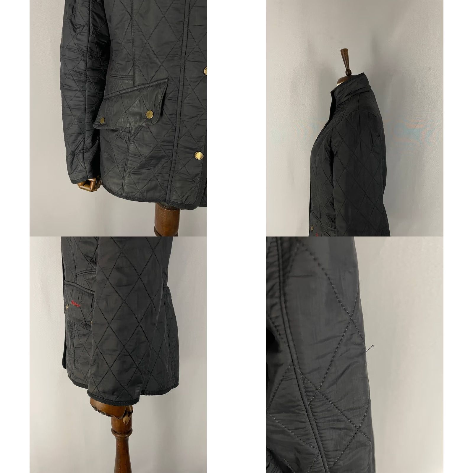 Barbour Barbour Quilted Jacket Womens Size 10 Black Polyamide Long Sleeve Full Zipper Size L / US 10 / IT 46 - 8 Thumbnail