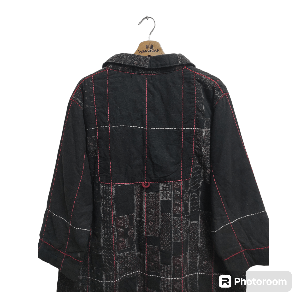 BEL ABIE BIG BUTTON UP PATCHWORK HANDMADE STYLE JACKET