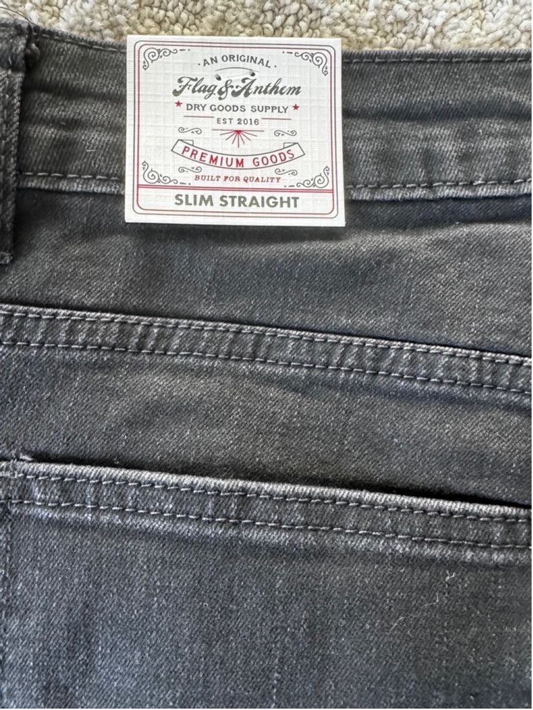Flag & Anthem Flag & Anthem Slim Straight Jeans - Black, Size 32x32, NWT Size US 32 / EU 48 - 6 Thumbnail