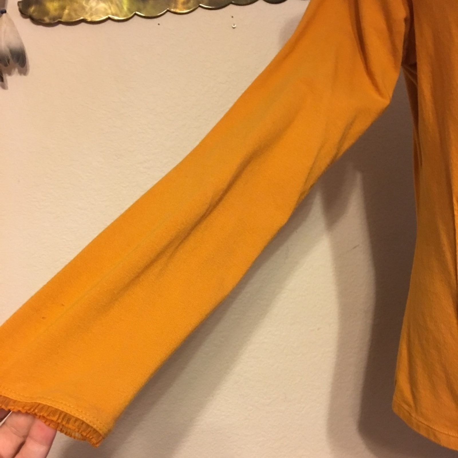 Other Metro Style dark mustard long sleeve ribbon top M Size M / US 6-8 / IT 42-44 - 3 Thumbnail