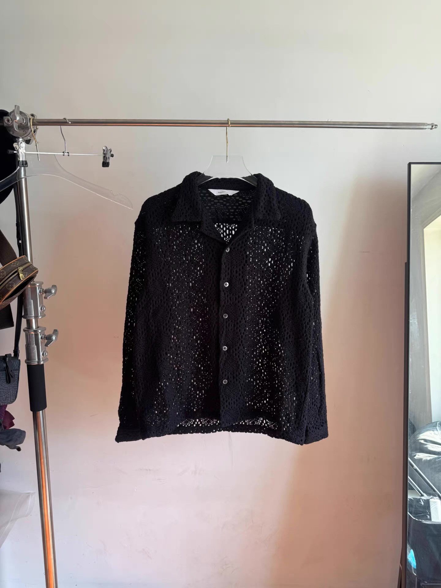 Sasquatchfabrix Sasquatchfabrix openwork lapel knit sweater Q17 Size US L / EU 52-54 / 3 - 1 Thumbnail