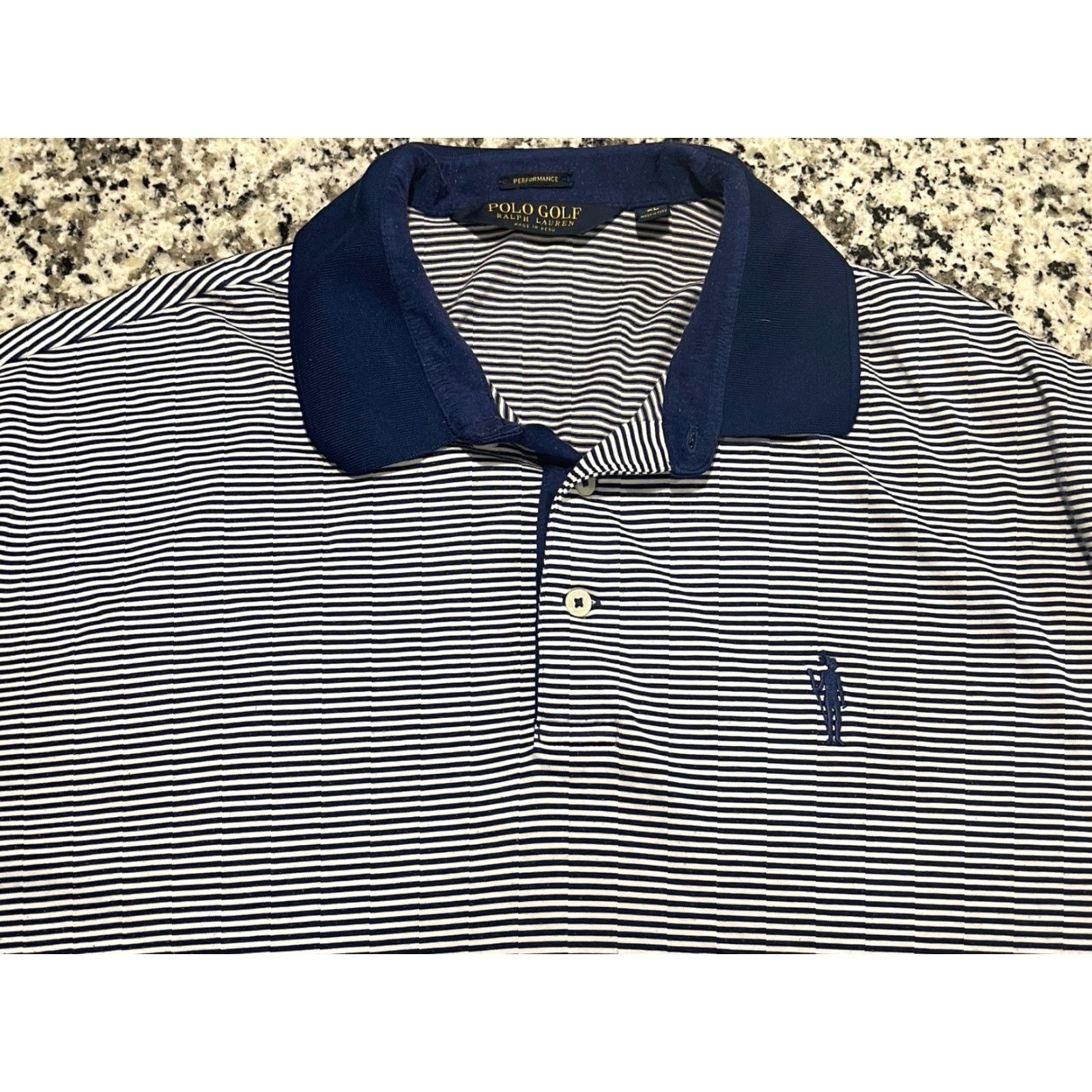 Polo Ralph Lauren Polo Golf Ralph Lauren Performance Shirt Mens XL Blue Striped Size US XL / EU 56 / 4 - 3 Thumbnail