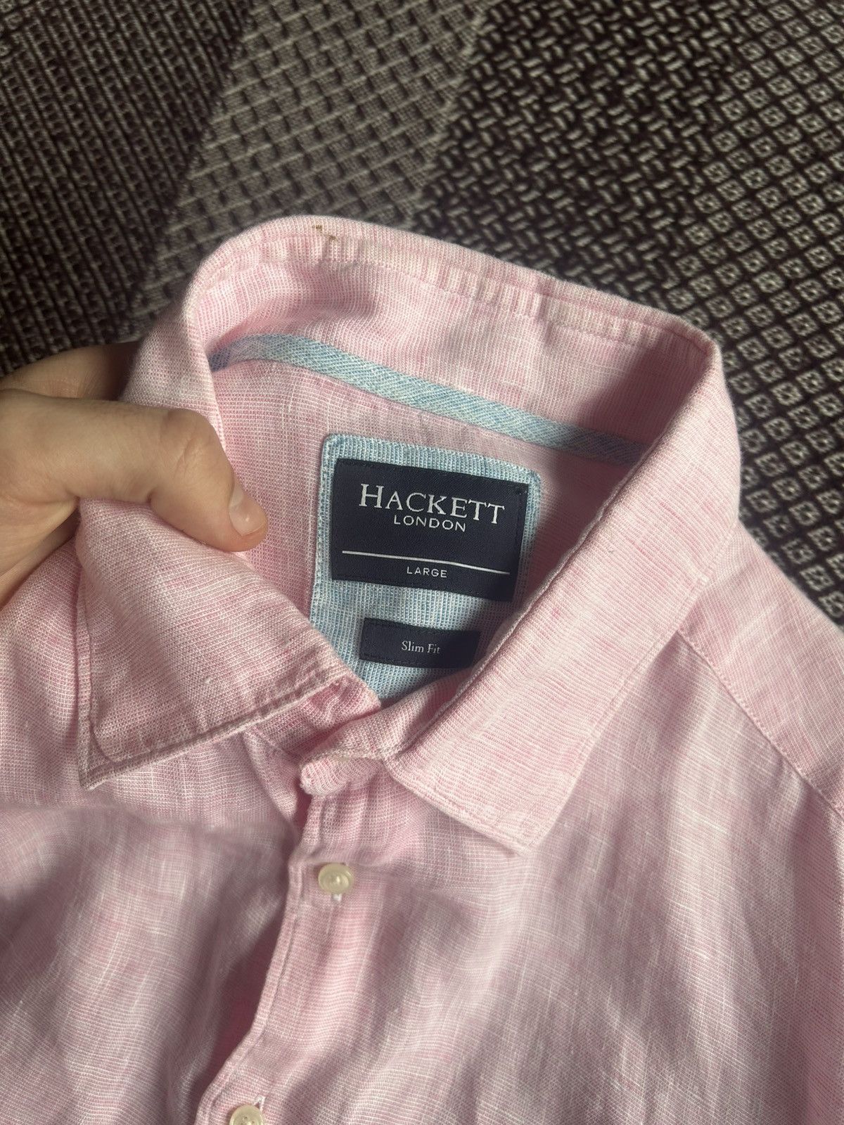 Hackett Hackett London 100% Linen Shirt Mens Solid Style Size Large Size US L / EU 52-54 / 3 - 6 Thumbnail