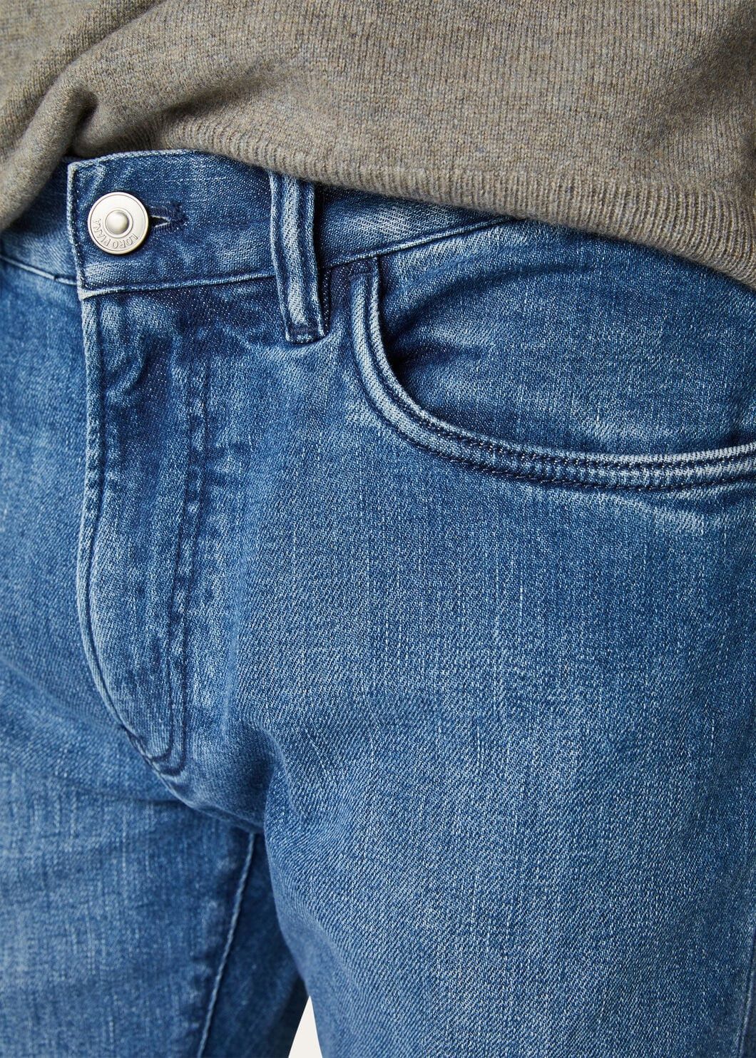 Loro Piana o1w1db10725 FAM2620 Doccio Pant in Blue Size US 34 / EU 50 - 3 Thumbnail