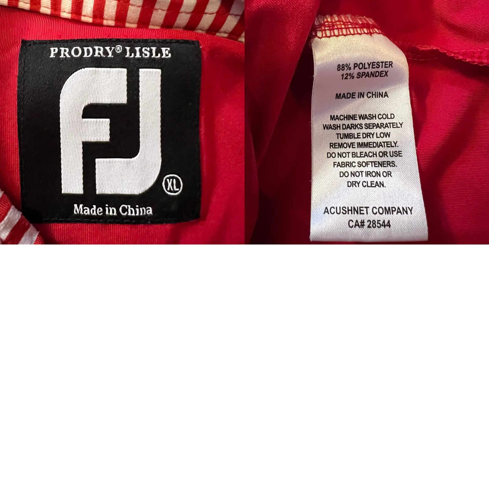 Footjoy Footjoy Polo Shirt Mens XL Red Performance Golf Short Sleeve Mens XL Regular Red Small stain Size US XL / EU 56 / 4 - 8 Thumbnail