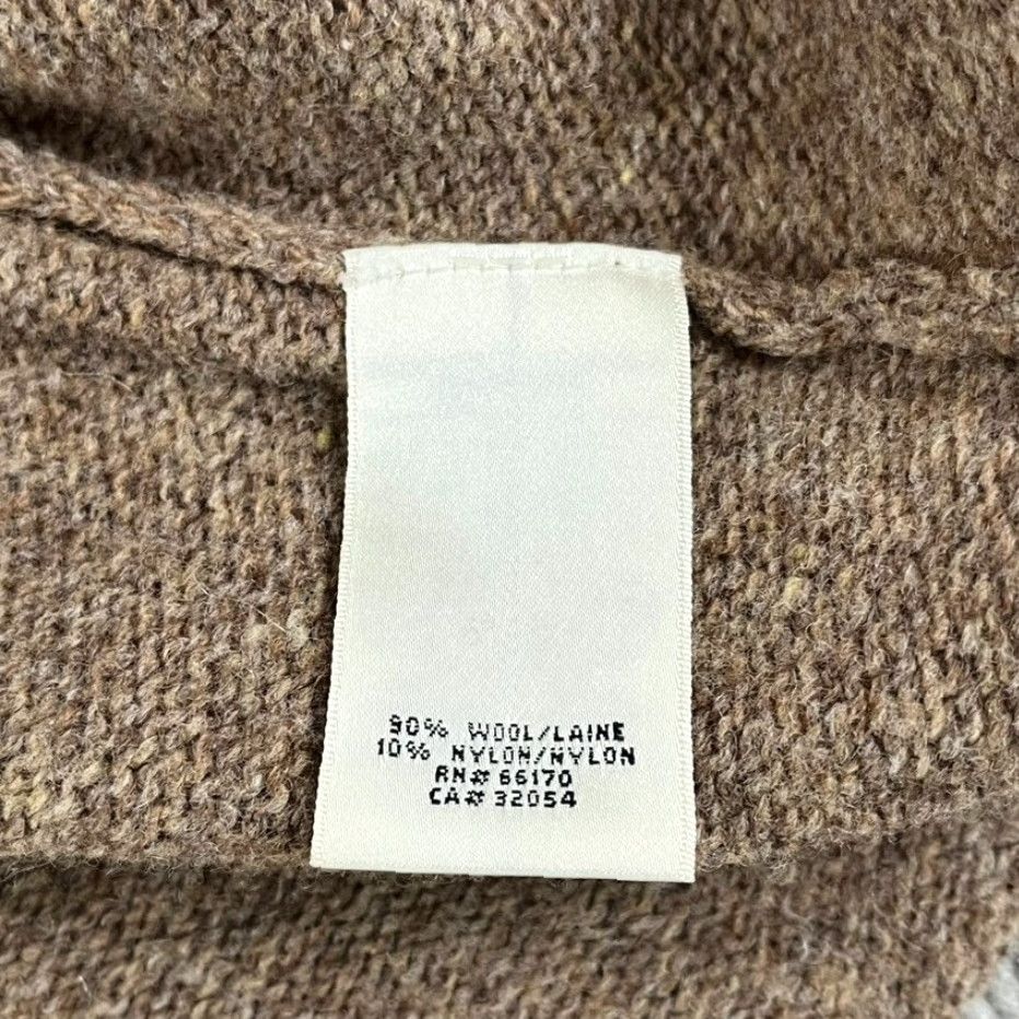 Anthropologie CHARLIE & ROBIN Sweater Womens Medium Brown Wool Ruffle Tie Front Anthropologie Size M / US 6-8 / IT 42-44 - 3 Thumbnail