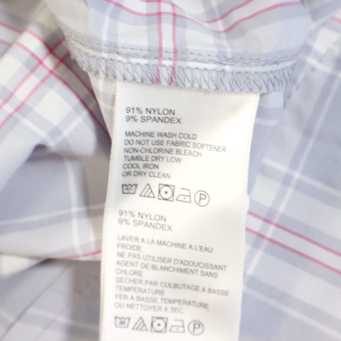 Tommy Bahama Tommy Bahama Shirt Nylon Plaid Button Up Gray XL Mens Siesta Key Performance Stretch Long Sleeve Size US XL / EU 56 / 4 - 7 Thumbnail