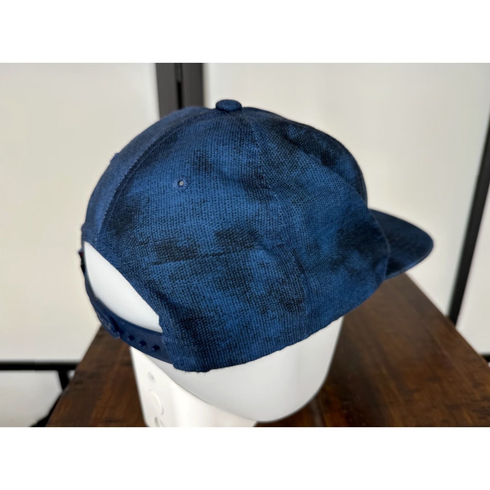 RVCA RVCA Hat Cap Snap Back Adult One Size Blue Denim Look Polyester Skate Surf Beach Mens Hats 90s Theme Adjustable Twill Solid Casual Size ONE SIZE - 7 Thumbnail