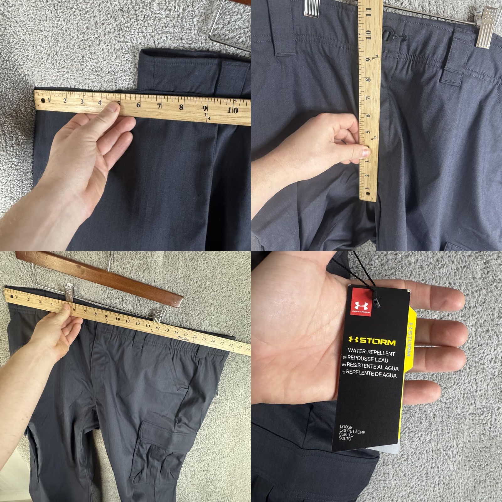 Under Armour Under Armour Storm Cargo Pants Mens 46x37 Blue Water-Repellent Workwear Size US 30 / EU 46 - 8 Thumbnail