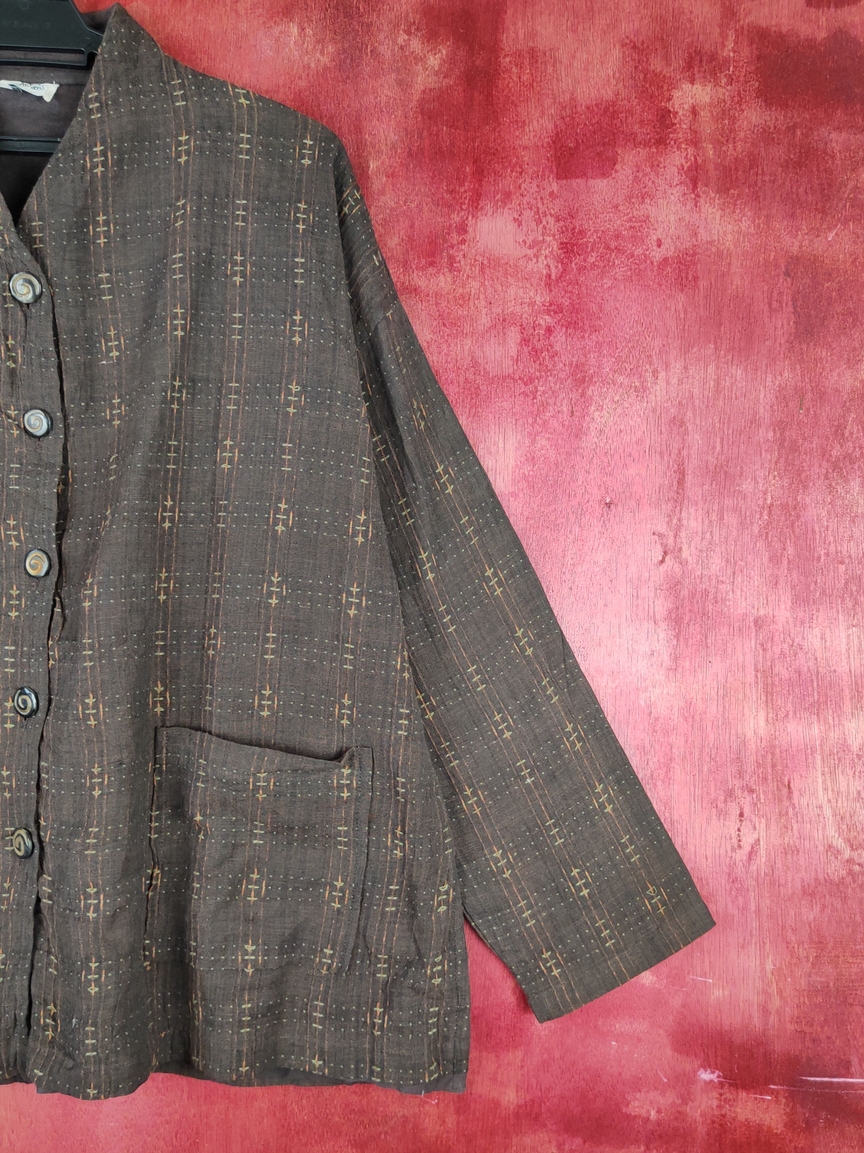 Japanese Brand × Vintage Antenne Trois Dark Brown Button Ups #S1355 Size XL / US 12-14 / IT 48-50 - 5 Thumbnail