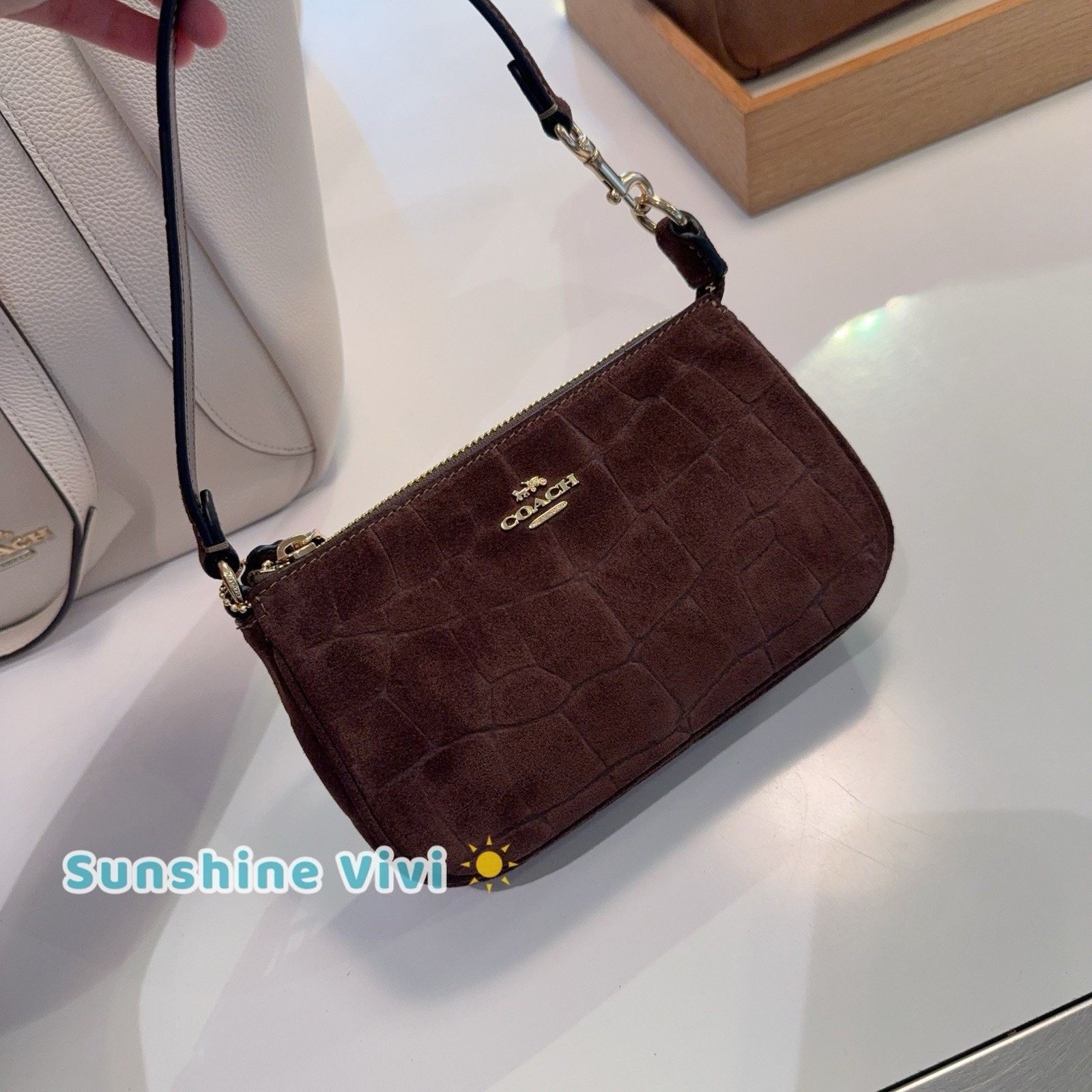 Coach NWT COACH Nolita 19 suede leather CCF61 Gold/Maple Size ONE SIZE - 1 Thumbnail