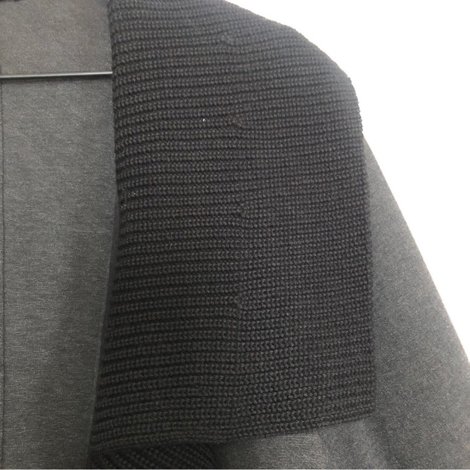 Raffinalla Gray Black Knit Draped Collar Cardigan Sweater