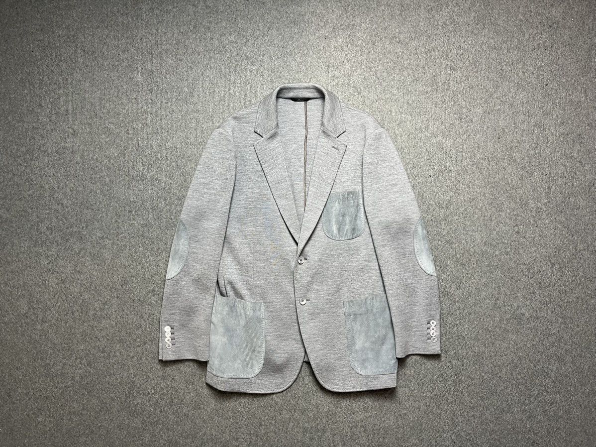 Brioni Brioni wool blazer with leather details Size 52R - 1 Thumbnail