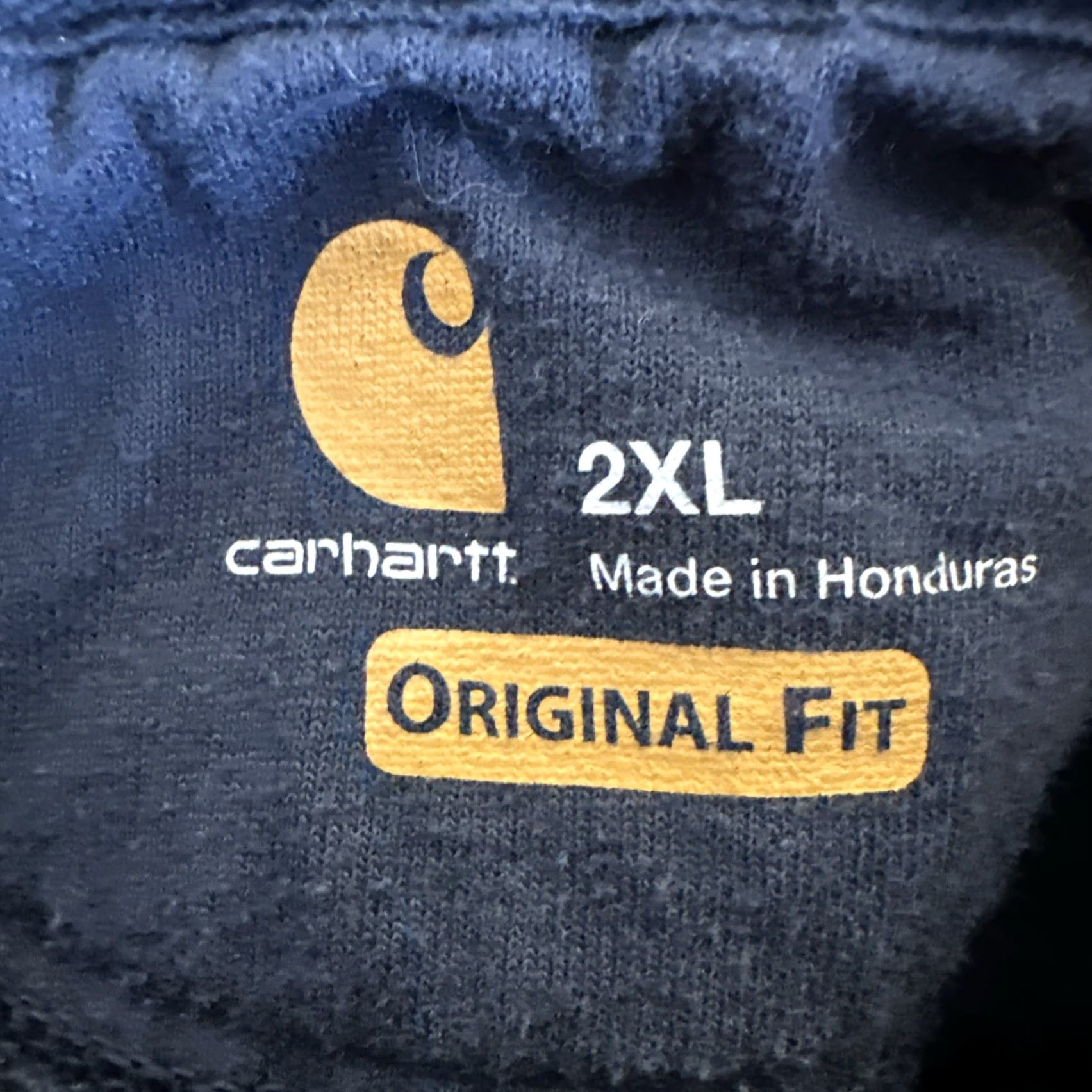 Carhartt Carhartt Hoodie Mens 2XL Regular Navy 2XL Spellout Logo Hooded Pockets Pullover Work Outdoor Sweatshirt Size US XXL / EU 58 / 5 - 6 Thumbnail