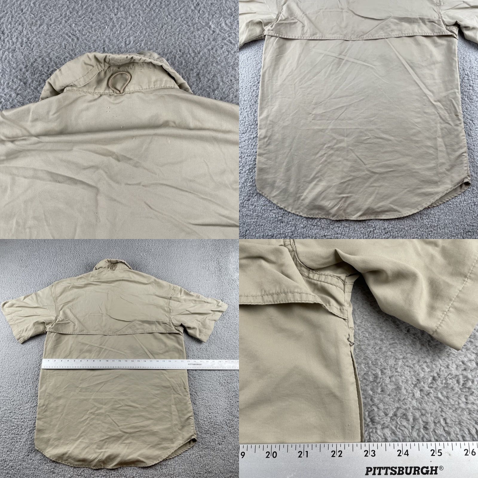 Vintage VINTAGE Guides Choice Medium Safari Utility Shirt Mens Beige Short Sleeve Zip Pockets 90s Size US M / EU 48-50 / 2 - 9 Thumbnail