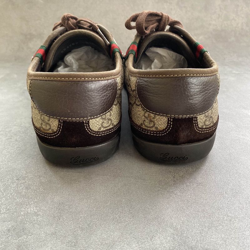 Gucci Gucci Suede Casual Sneakers in Dark Beige - Size US 8 / EU 41 - 3 Thumbnail
