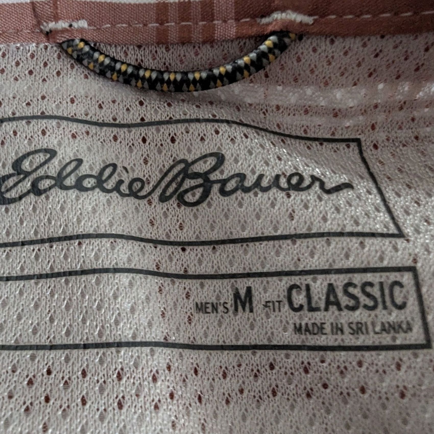 Eddie Bauer Eddie Bauer Mens Classic Fit Plaid Short Sleeve Button Up Shirt M Beige Cotton Blend Pocket Casual Summer/Spring Mens Size US M / EU 48-50 / 2 - 7 Thumbnail