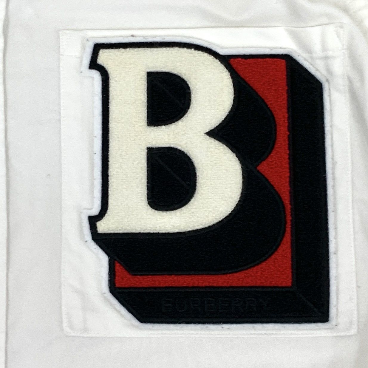 Burberry Burberry White Letter Embroidered Long Sleeve Shirt K26WX Size US L / EU 52-54 / 3 - 5 Thumbnail