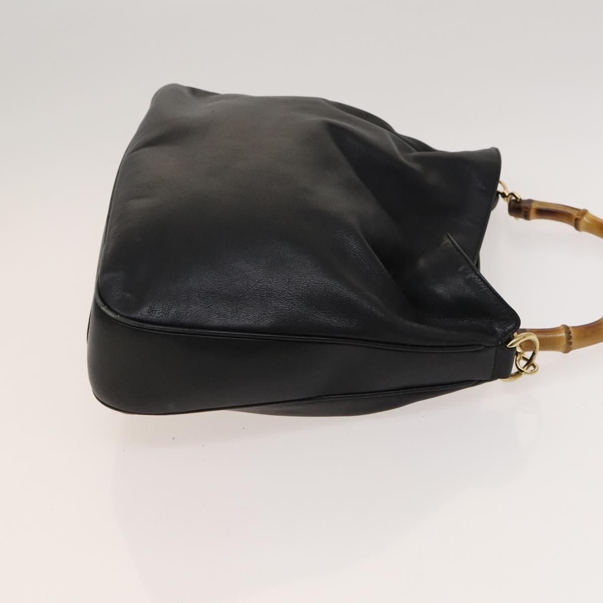 Gucci GUCCI Bamboo Hand Bag Leather Black Gold 001 1781 001 1781 Size ONE SIZE - 4 Thumbnail
