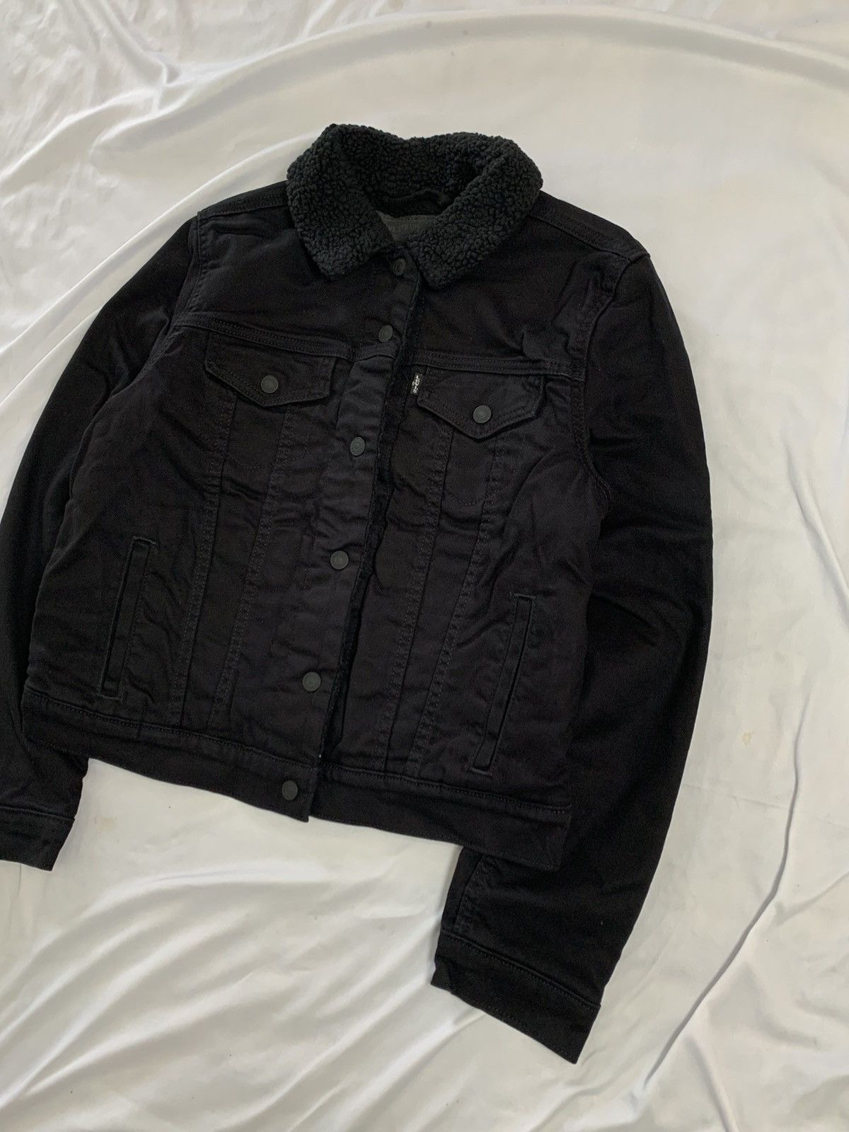 Levi's Levis sherpa black trucker jacket rare Size US M / EU 48-50 / 2 - 3 Thumbnail