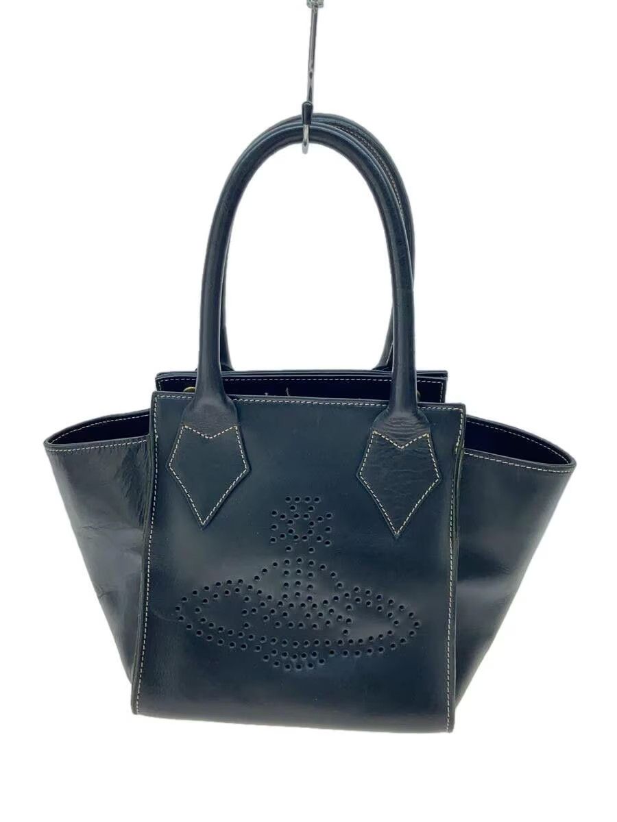 Perforated Orb Leather Hand Bag
