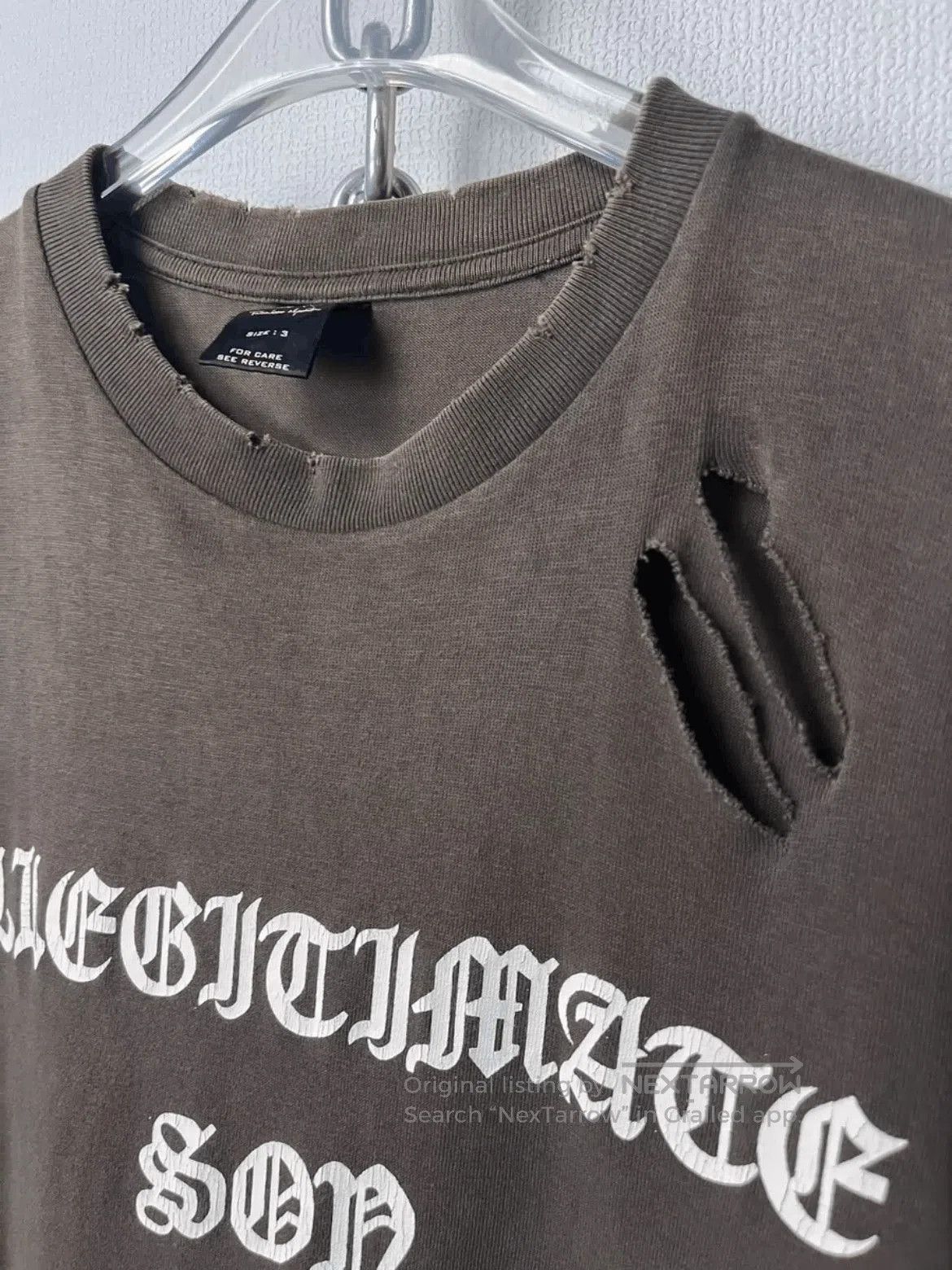 Number (N)ine Sz 3 Number Nine Son of beach Distressed Tee. Size US L / EU 52-54 / 3 - 4 Thumbnail