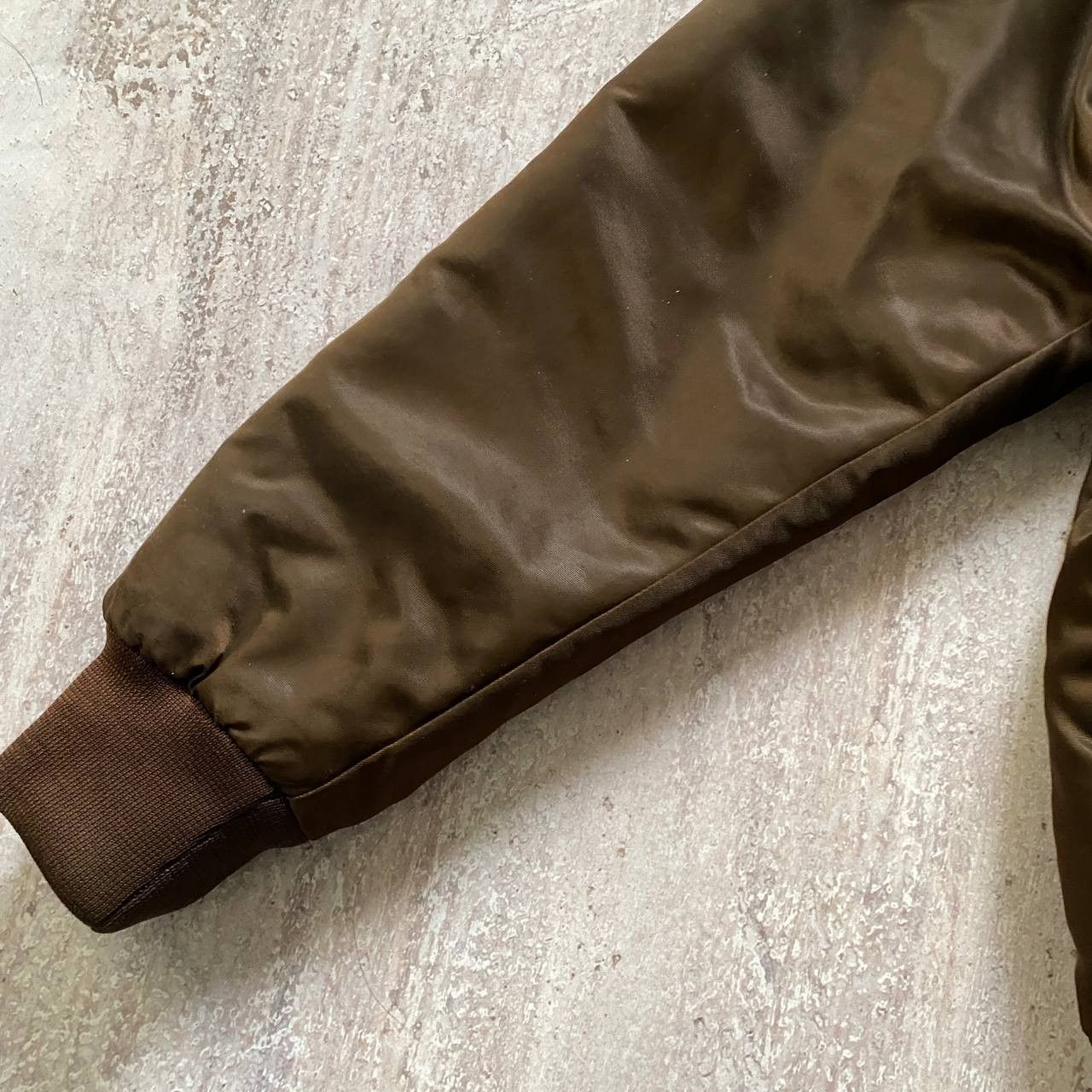 Nike VINTAGE Y2K NIKE AIR BIG LOGO NYLON BROWN BOMBER JACKET 154 Size US L / EU 52-54 / 3 - 9 Thumbnail