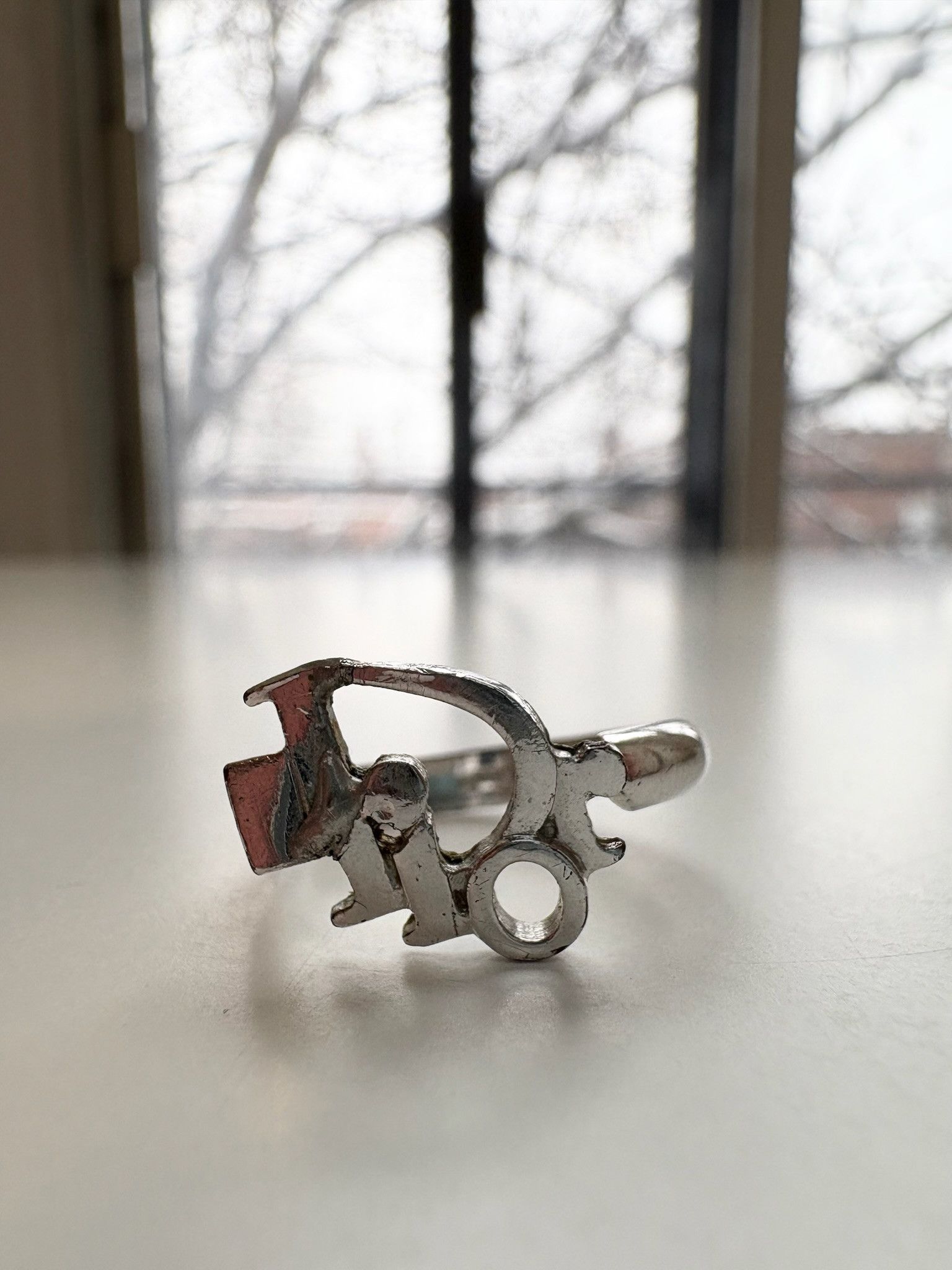 Dior Dior engraving silver ring Size ONE SIZE - 1 Thumbnail