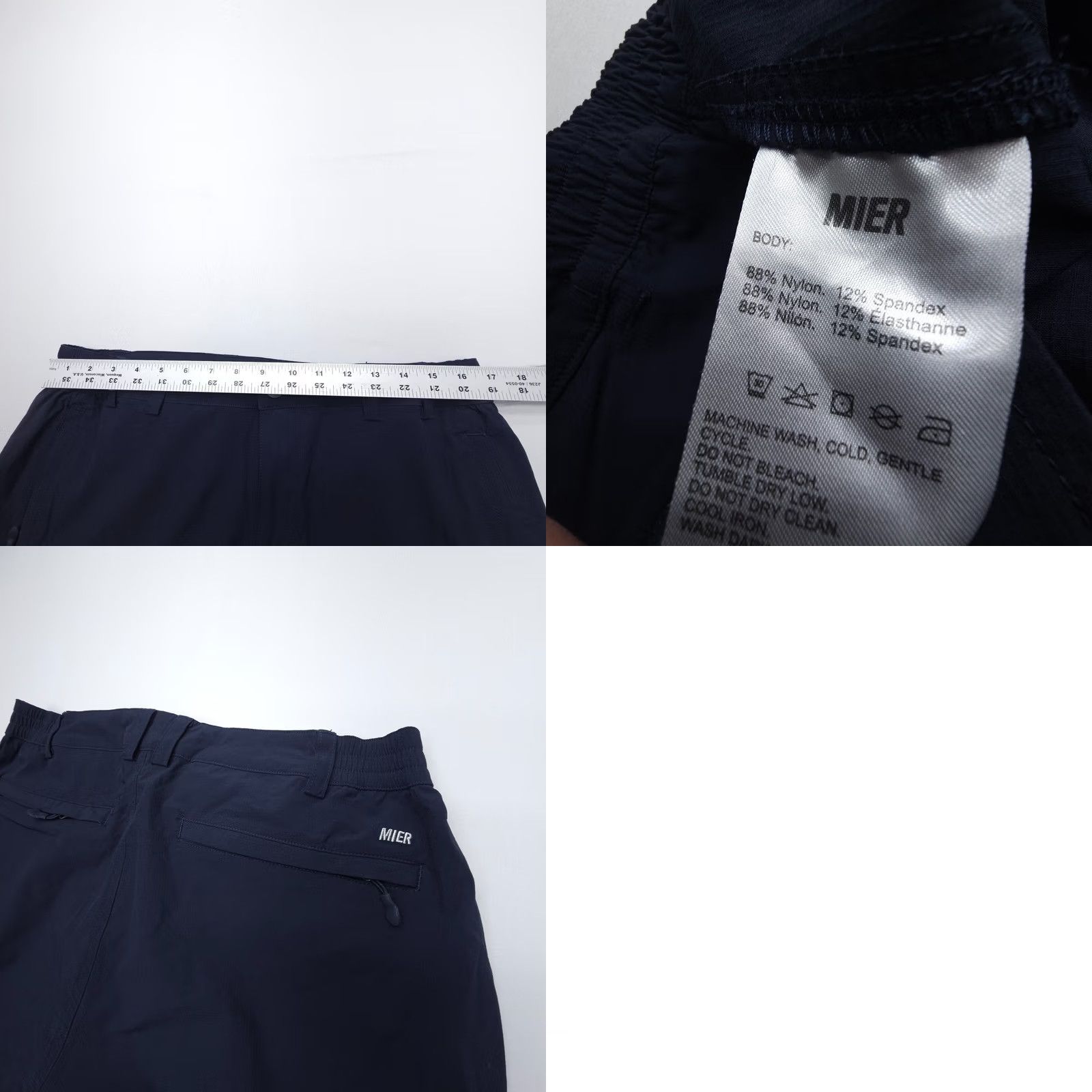 Vintage Mier Hiking Tech Cargo Pants Womens 14 Navy Stretch Ripstop Travel Fishing Light Size 36" / US 14 / IT 50 - 8 Thumbnail