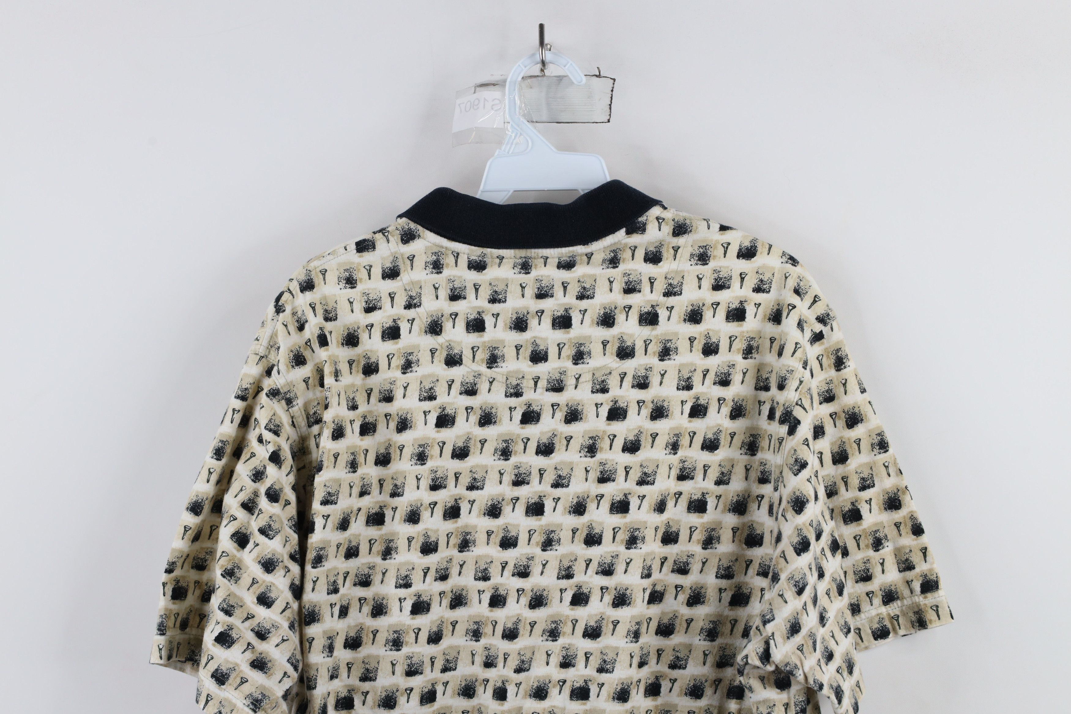 Vintage Vintage 90s Streetwear Checkered All Over Print Polo Shirt Size US L / EU 52-54 / 3 - 10 Thumbnail