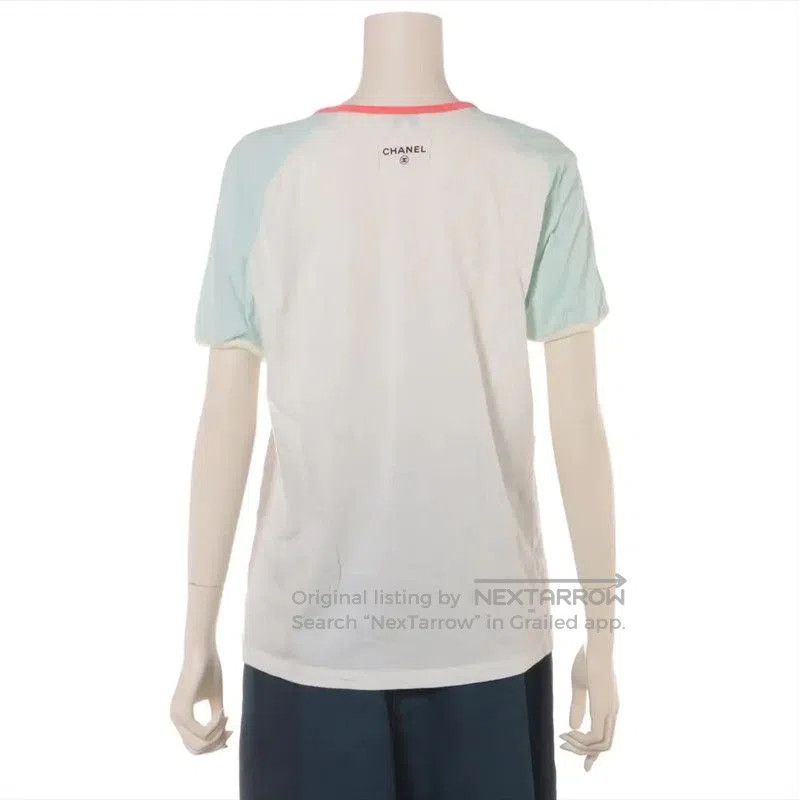 Chanel Chanel Cotton Mix White Graphic T-Shirt . Size M / US 6-8 / IT 42-44 - 2 Thumbnail