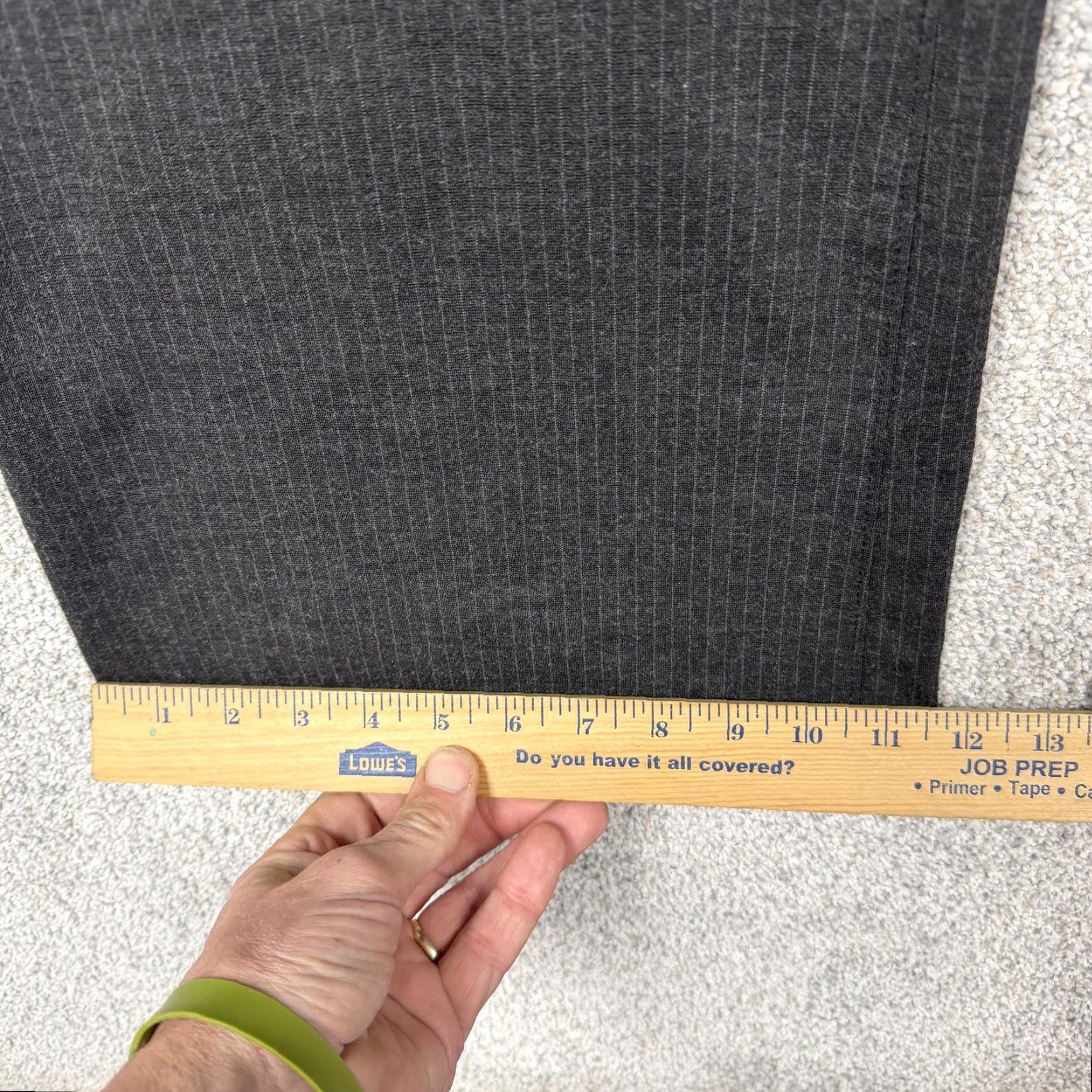 Vintage Maurices Dress Pants Womens 3-REG Dark Gray Knit Stretch Pull On High Waist Straight Pockets Casual Office 44in 30in Size 26" / US 2 / IT 38 - 3 Thumbnail