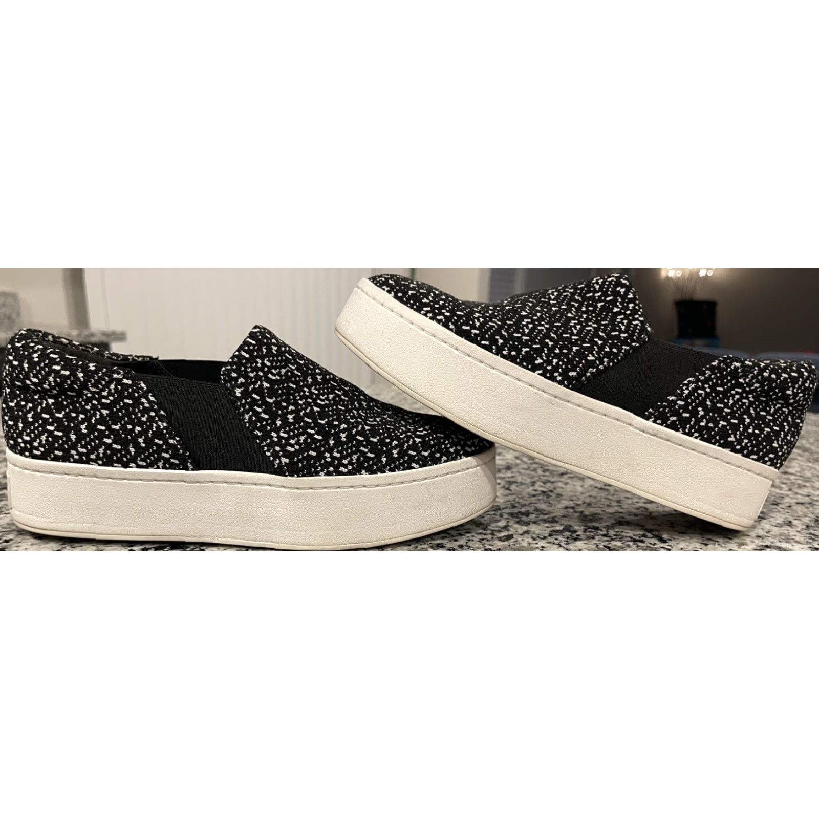 Vince Vince Warren Platform Slip-On Sneaker Women 7M Multicolor Black White Speckled MSRP 225 Sneaker Size US 7 / IT 37 - 2 Thumbnail