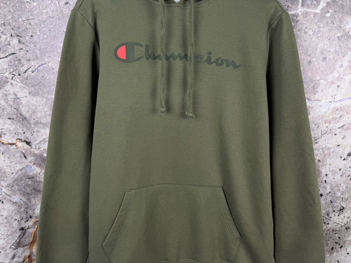 Champion Champion Men’s Hoodie Olive Green Logo Pullover Sweatshirt Size US S / EU 44-46 / 1 - 3 Thumbnail