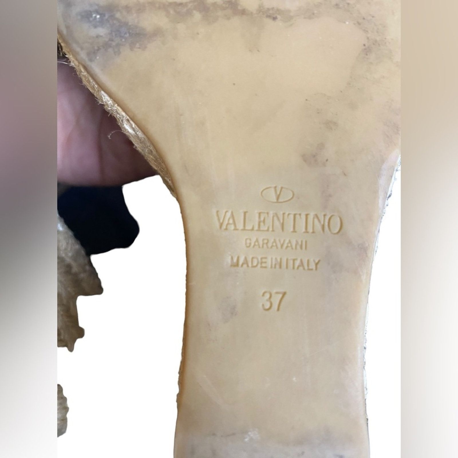 Valentino Valentino Pyramid Studded Espadrille Wedge Heel Sandals 37 Size US 7 / IT 37 - 10 Thumbnail