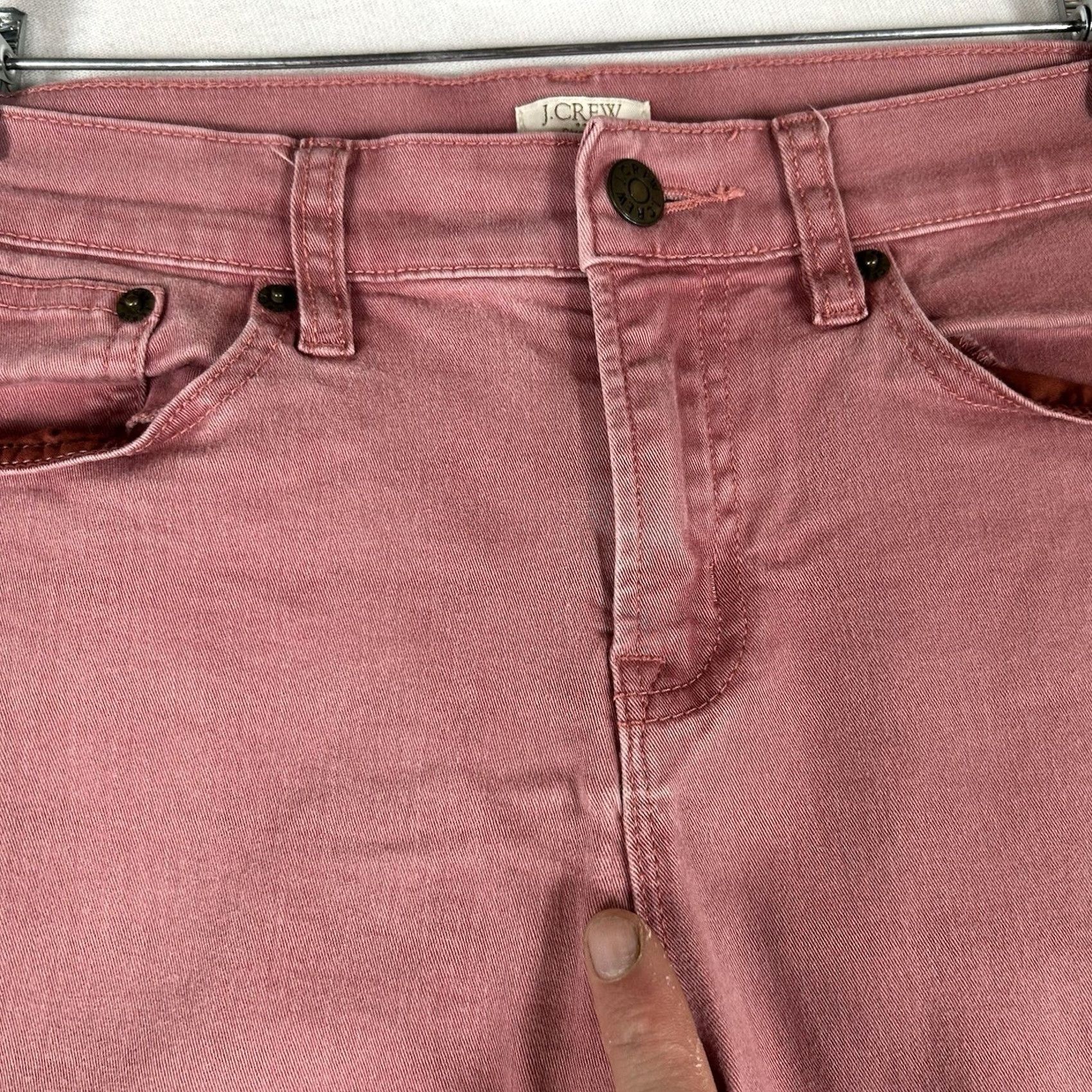 J.Crew J. Crew Jeans Skinny Women's 29 Red Denim Stretch Mid Rise 5-Pocket City 90s Size 29" - 4 Thumbnail