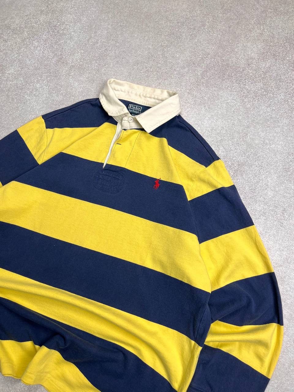 Vintage Vintage Polo Ralph Lauren Striped Boxy Rugby Shirt Y2K L Size US L / EU 52-54 / 3 - 2 Thumbnail