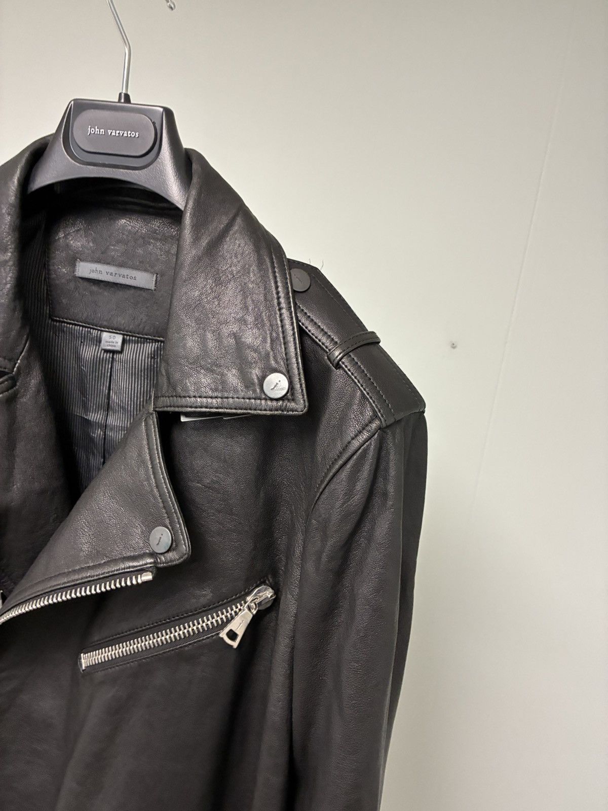 John Varvatos Leather Biker Coat EU 50 USA 40 Size US M / EU 48-50 / 2 - 10 Thumbnail