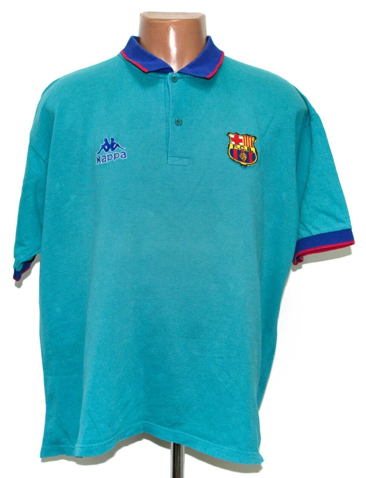 BARCELONA 1992/1995 FOOTBALL POLO SHIRT JERSEY KAPPA SIZE XL