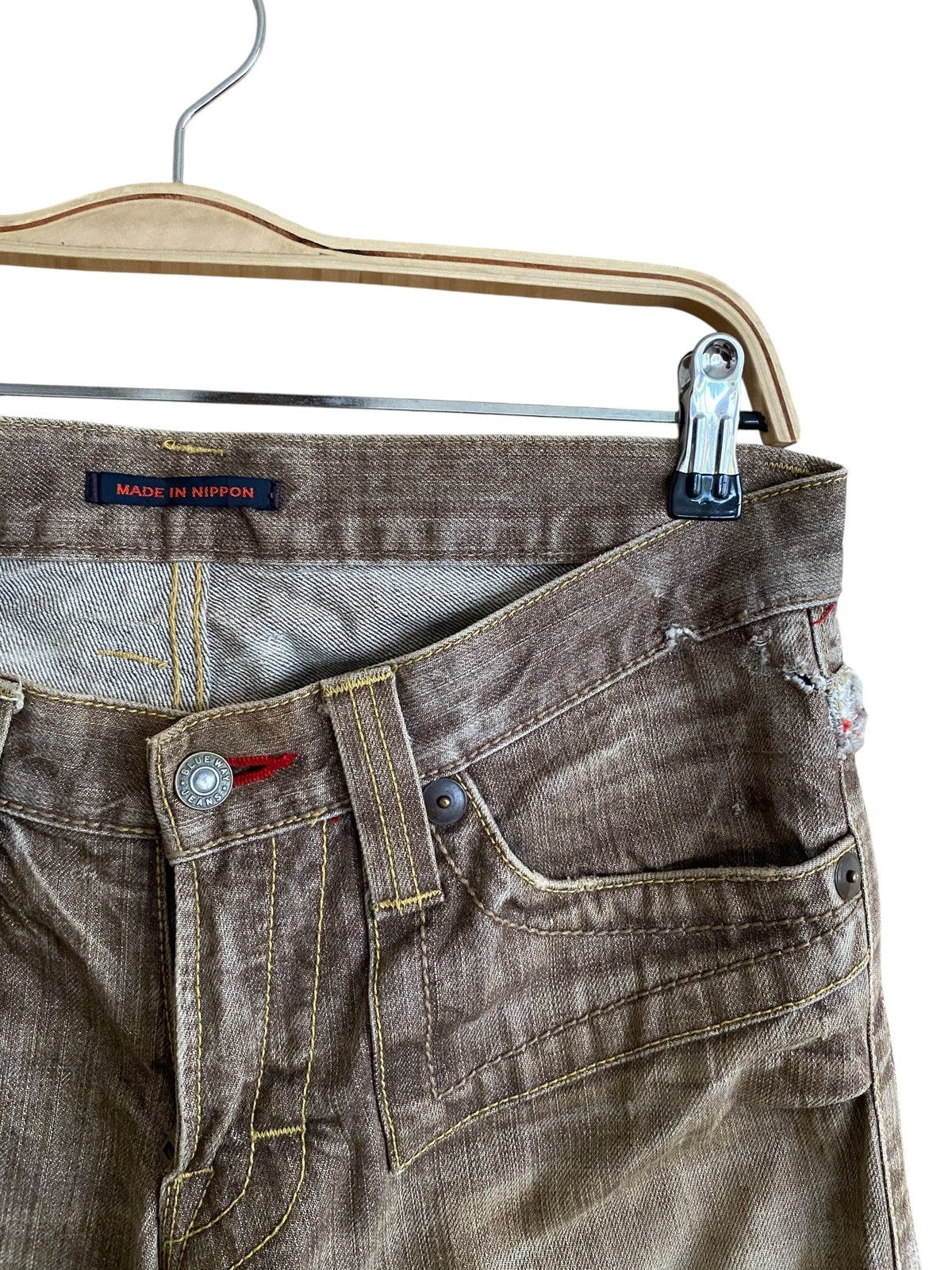 Japanese Brand Vintage Japanese Brand Blue Way Flared Jeans 1990s Size US 32 / EU 48 - 6 Thumbnail