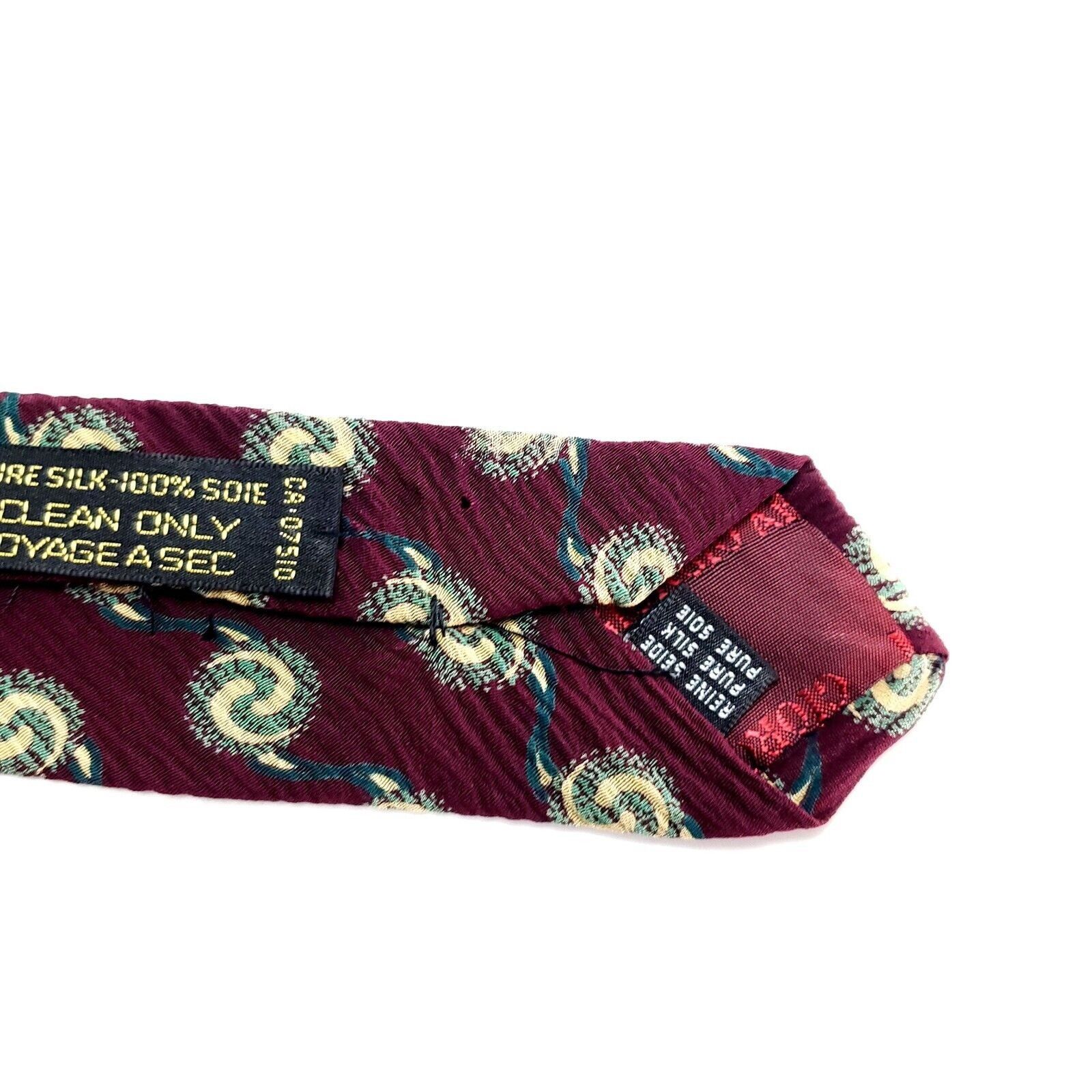 Giorgio Armani Giorgio Armani Cravatte Textured Silk Tie Short Wide Red Geo Size ONE SIZE - 6 Thumbnail