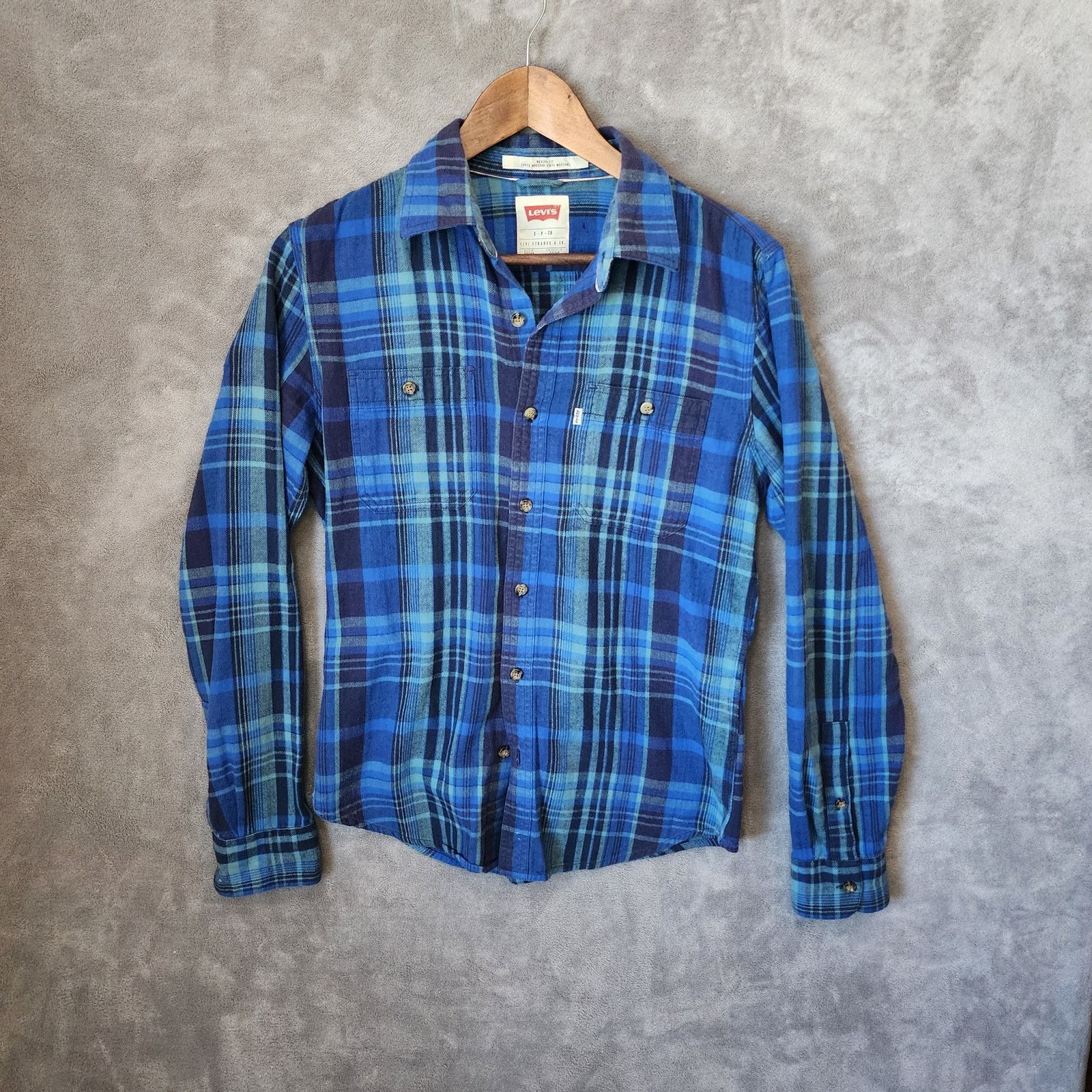 Levi's Levi's Men's Small Blue Short Sleeve Shirt - Modern Fit Size US S / EU 44-46 / 1 - 1 Thumbnail