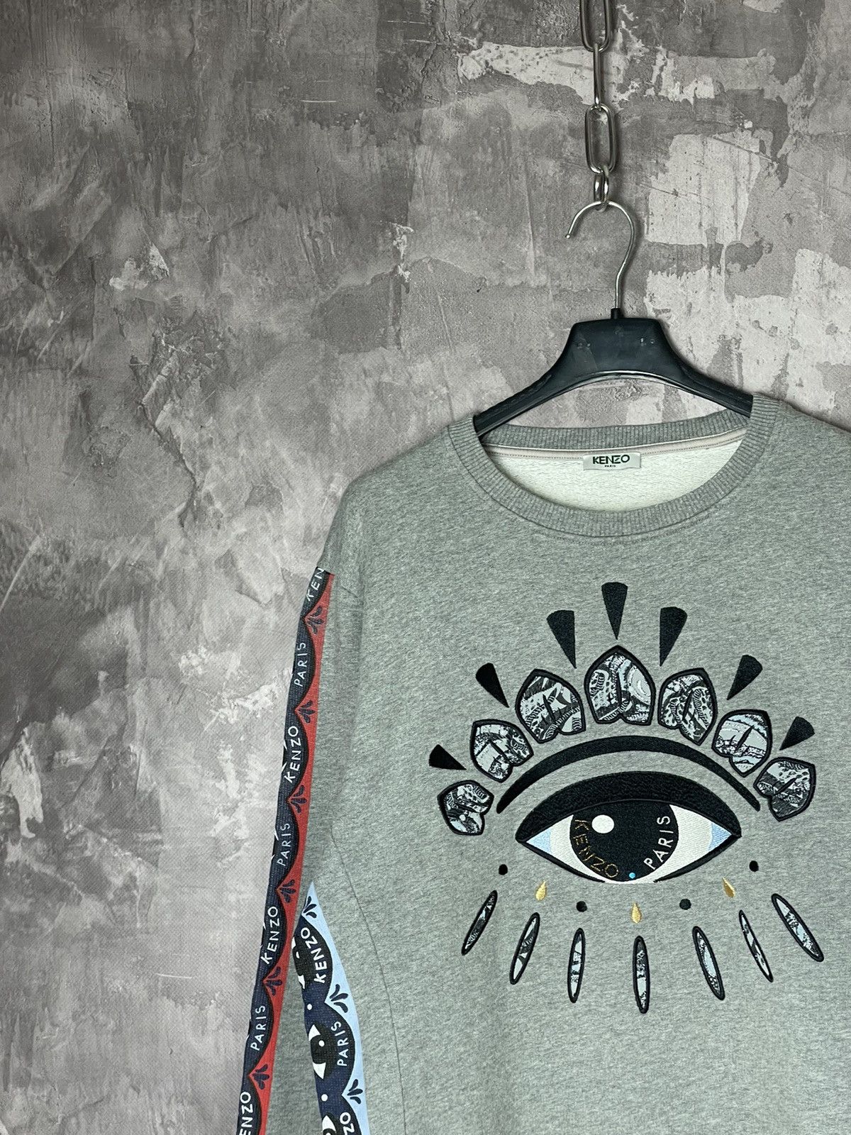 Hypebeast × Japanese Brand × Kenzo Kenzo Big Logo Overlogo embroidered sweatshirt Size M / US 6-8 / IT 42-44 - 4 Thumbnail