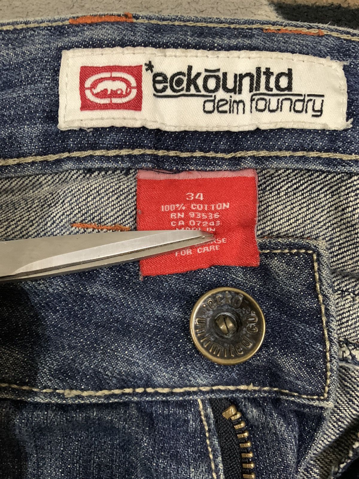 Ecko Unltd. Vintage Ecko Unltd Mud Wash Baggy Distressed Grunge Jeans Size US 34 / EU 50 - 4 Thumbnail
