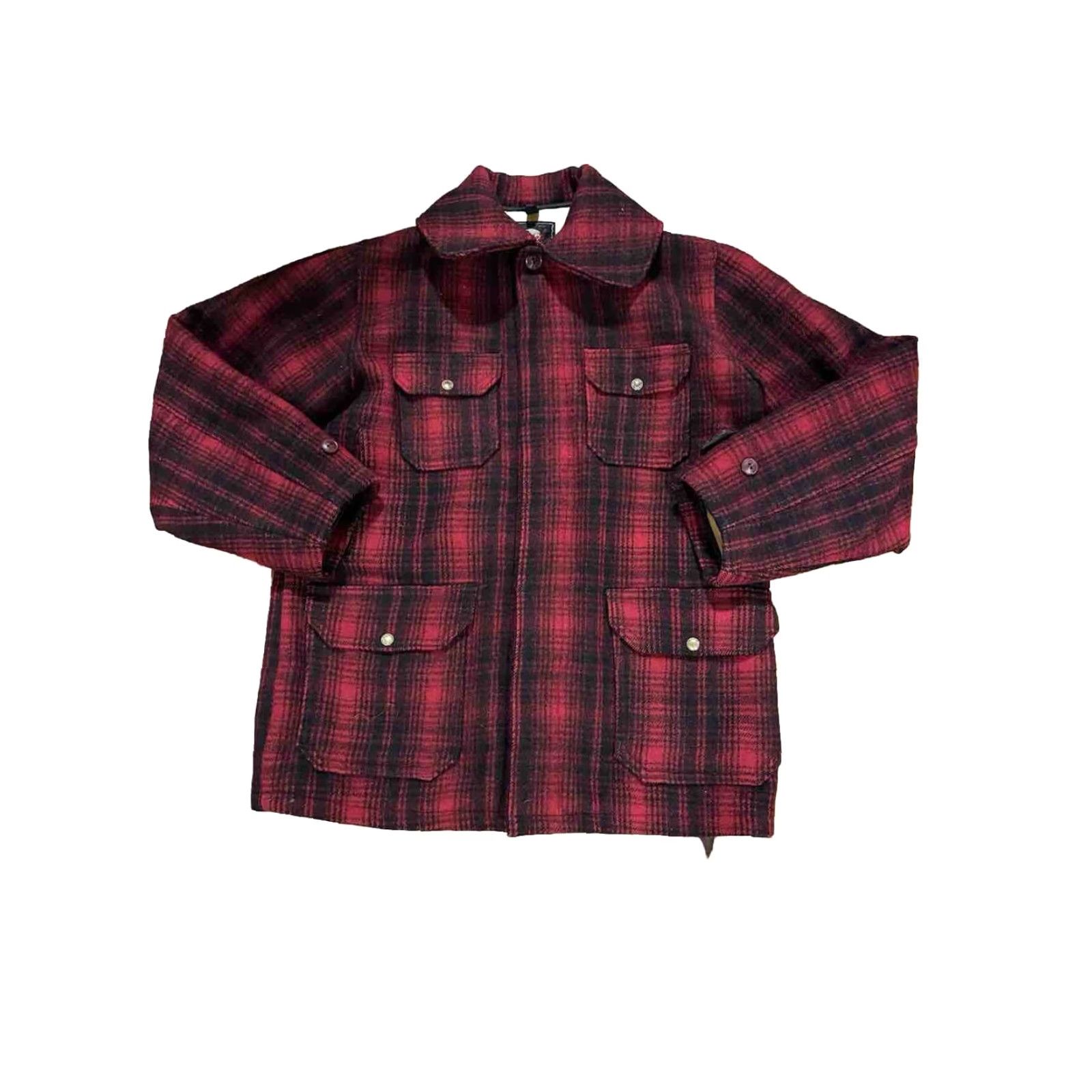 Vintage VINTAGE Woolrich Mackinaw 503 Buffalo Plaid Hunting Jacket Field Coat Sz 40 Size US XXS / EU 40 - 2 Thumbnail