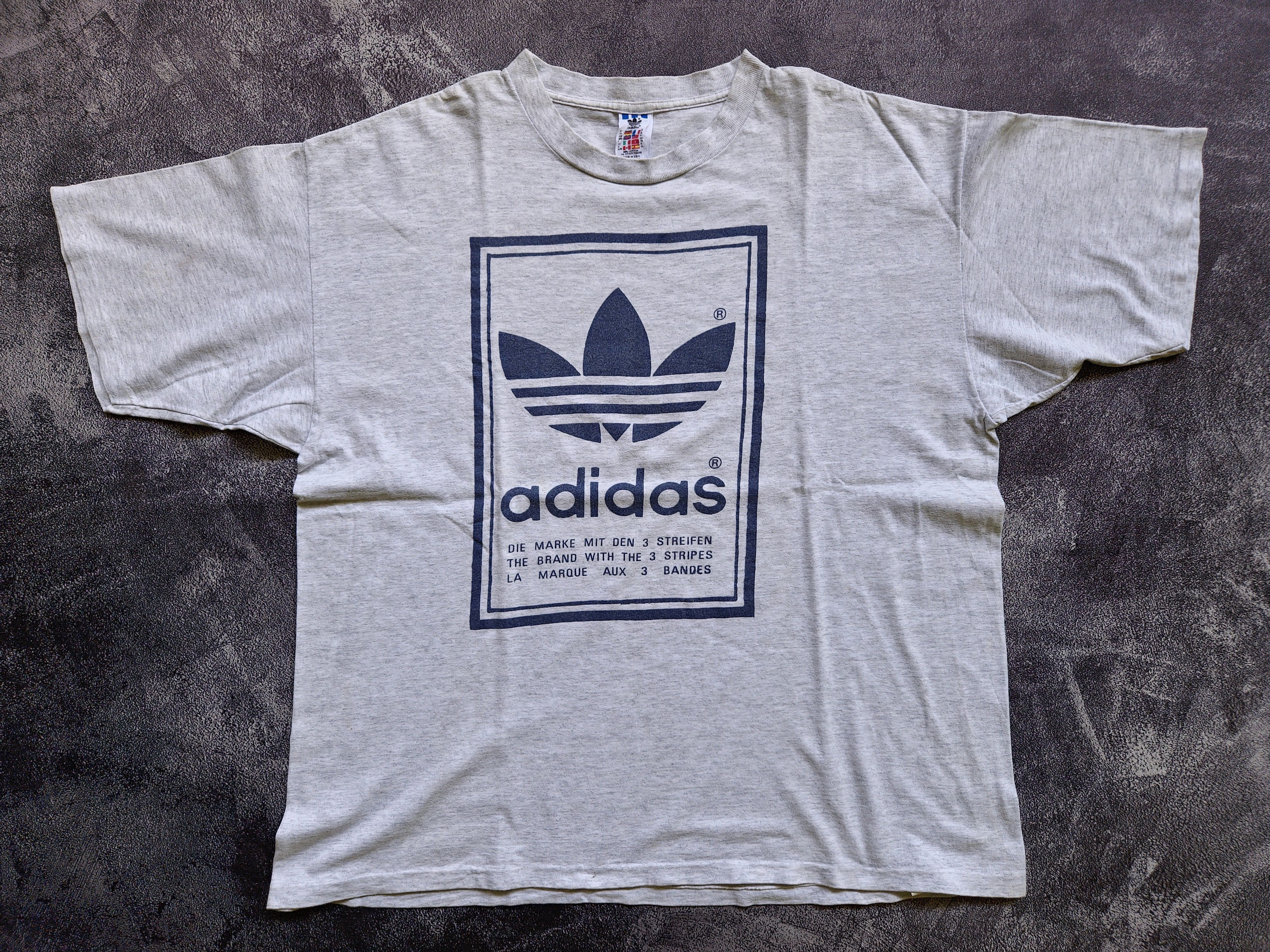 Adidas × Vintage Vintage Adidas Trefoil 90s Tshirt Size XL Size US XL / EU 56 / 4 - 1 Thumbnail