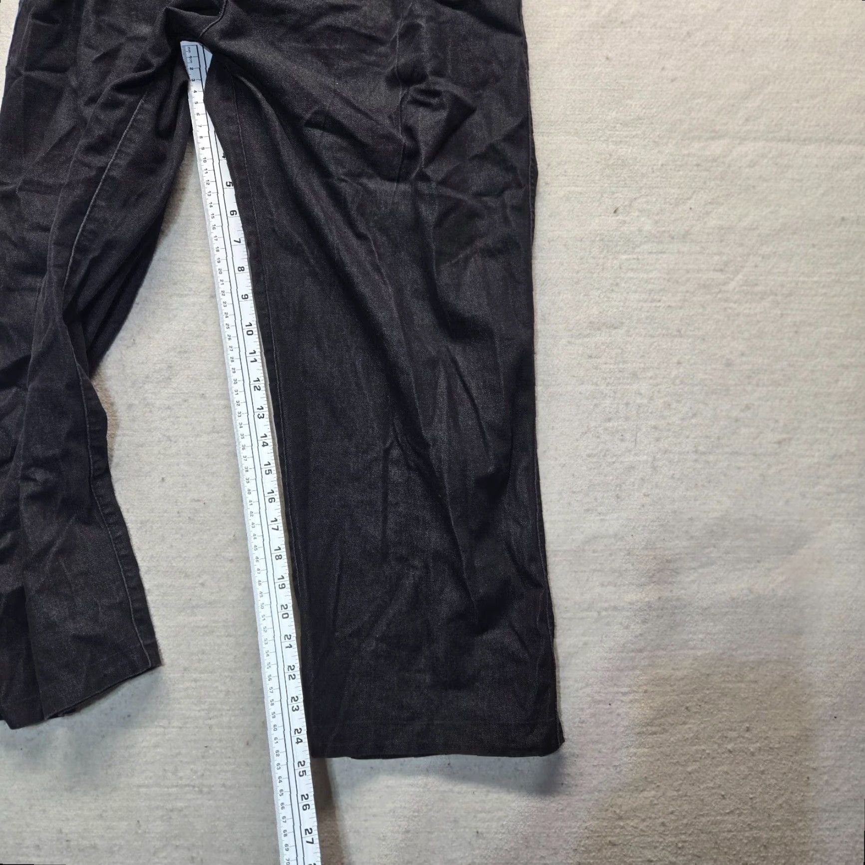 Vintage ALFRED DUNNER Women's Casual Stretch Pants Size 16 Black Solid Plush Size 38" / US 16 / IT 52 - 6 Thumbnail